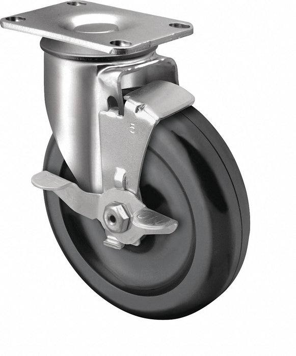 Plate Caster Swivel Polyolefin 4 11/16 H