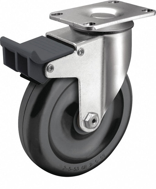 Plate Caster Swivel Polyolefin 4 11/16 H