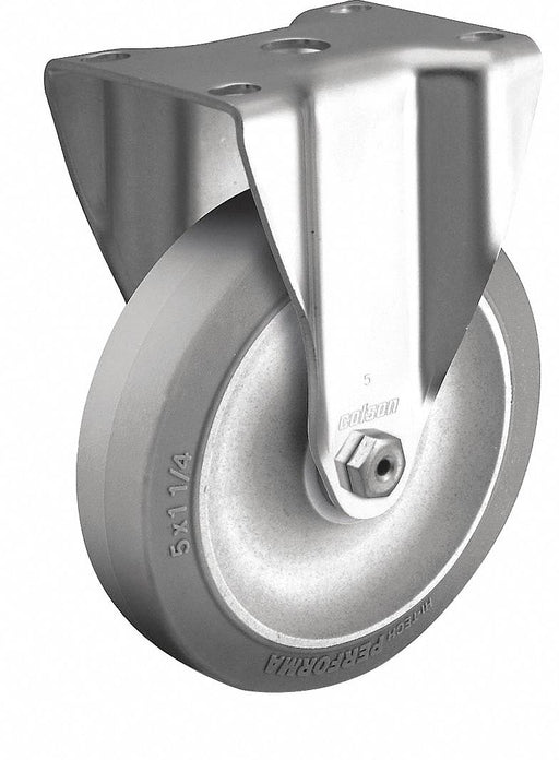 Plate Caster Rigid Rubber 4 1/8 H