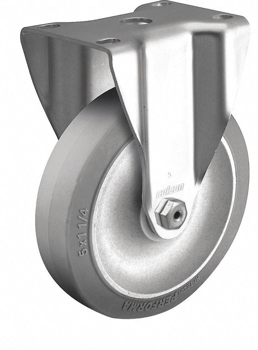 Plate Caster Rigid Rubber 4 1/8 H