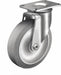 Plate Caster Swivel Rubber 4 1/8 H