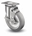 Plate Caster Swivel Rubber 4 1/8 H