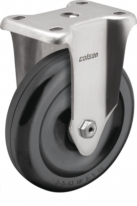 Plate Caster Rigid Rubber 4 1/8 H