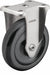 Plate Caster Rigid Rubber 4 1/8 H