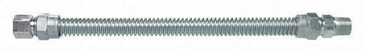 Gas Connector Hose 1/2 Dia Silver