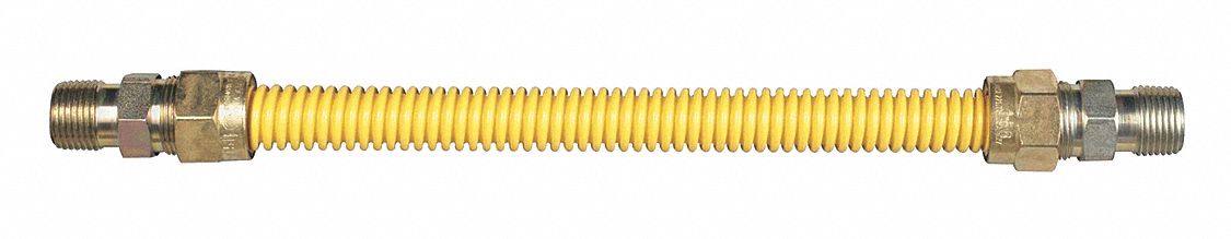 Gas Connector Hose 3/8 Dia Yellow