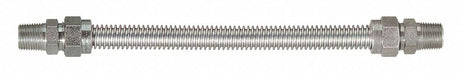 Gas Connector Hose 3/8 Dia Silver