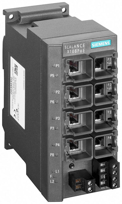 SCALANCE X108PoE unmanaged IE switch 2x