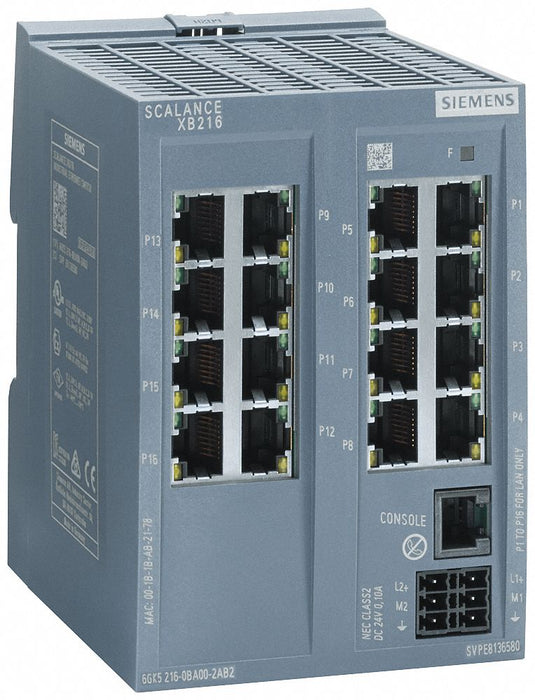 SCALANCE XB216 managed Layer 2 IE Switch