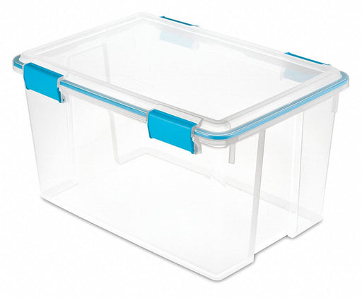 Storage Tote Blue/Clear Polypropylene