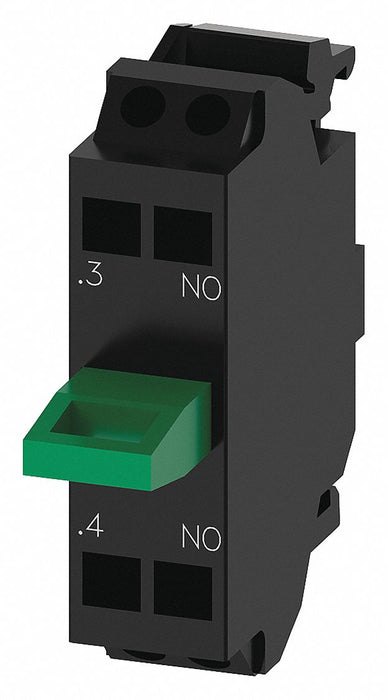 Contact Block Black/Green 1NO 22 mm