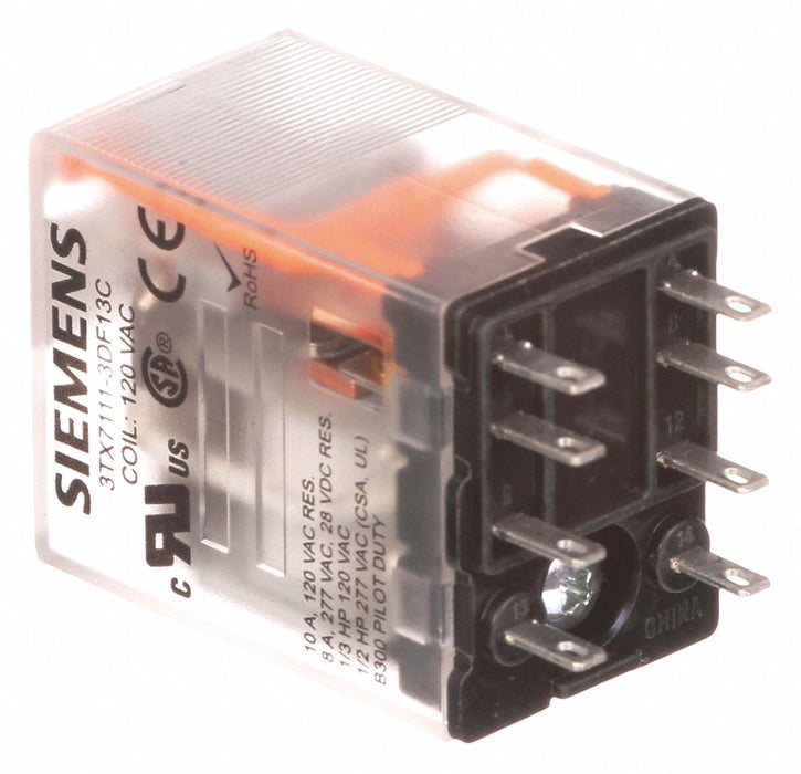 Plug-In Relay 120V AC 10 A 8 Pins