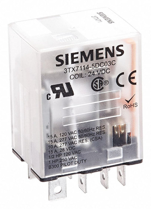 Plug-In Relay 24V DC 15 A 8 Pins