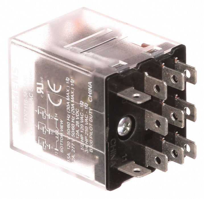 Plug-In Relay 120V AC 15 A 11 Pins
