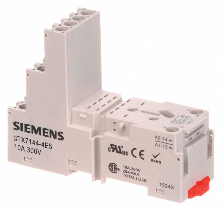 Relay Socket Screw Clamp White