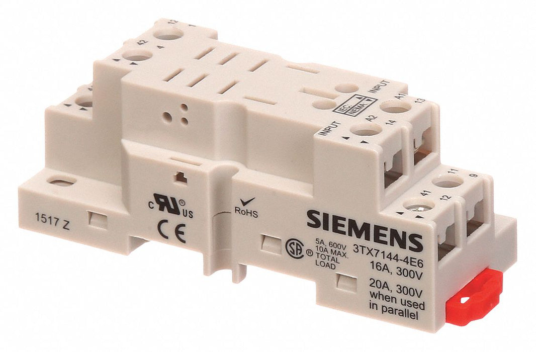 Relay Socket Screw Clamp White