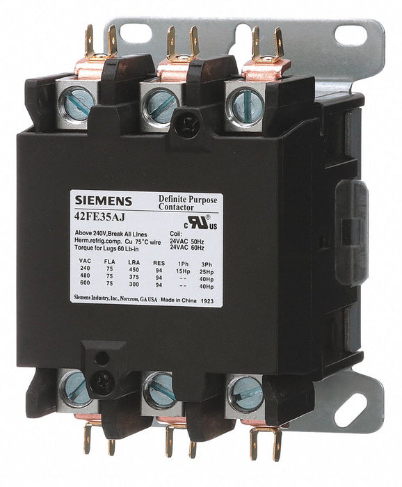 DefPurposeMagContactor 240/277VAC 3P 75A
