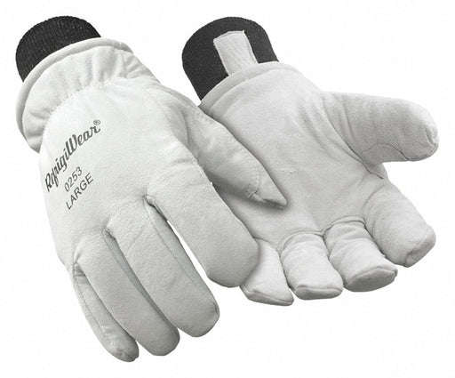 Leather Gloves White L PR