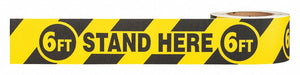 Floor Tape Black/Yellow 3 inx54 ft Roll