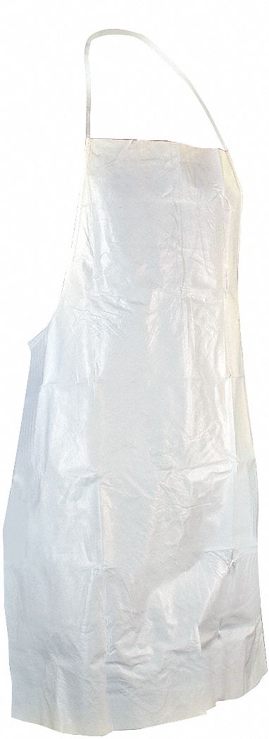 Bib Apron Uni Wht Microporous Film PK100
