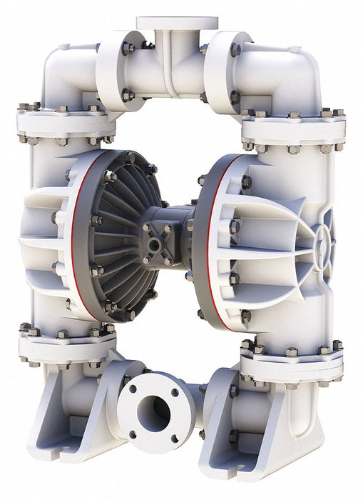 Dbl DphrmPmp Flange PTFE/PP 3/4in 280gpm