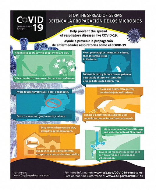 COVID-19 Safety Poster 22 in Plastic