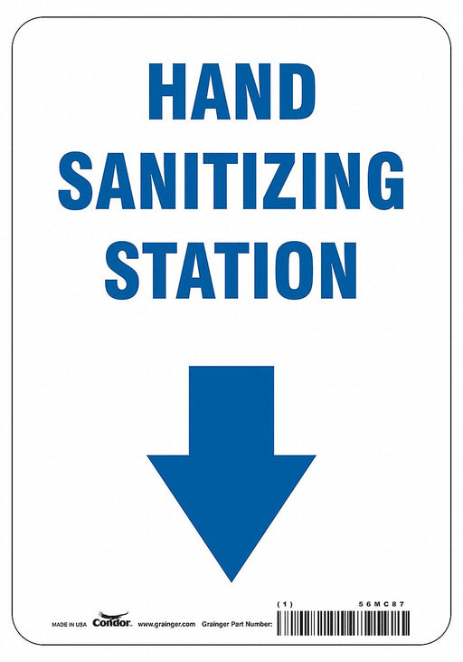 Hand Sanitizing Station Sign 10 H 7 W