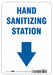 Hand Sanitizing Station Sign 10 H 7 W