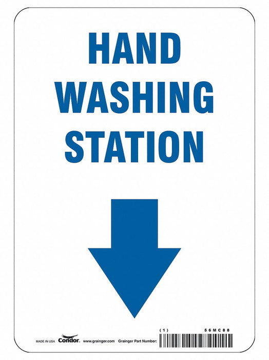 Hand Washing Station Sign 10 H 7 W
