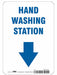 Hand Washing Station Sign 10 H 7 W