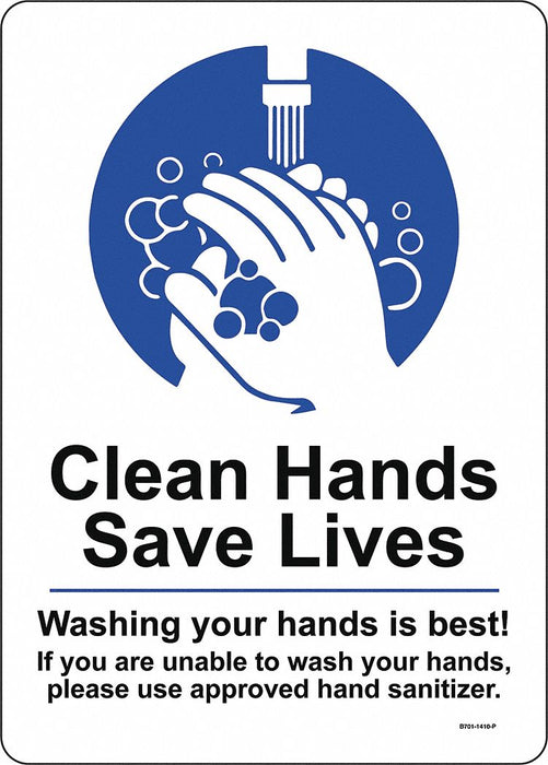 Hygiene Sign 14 H 10 W Rectangle