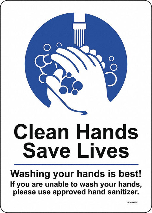 Hygiene Sign 14 H 10 W Rectangle