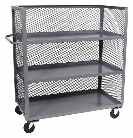 Stock Cart Mesh 3-Sided (3) Shelves