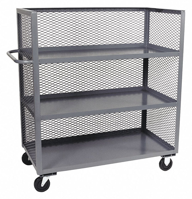 Stock Cart Mesh 3-Sided (3) Shelves