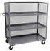 Stock Cart Mesh 3-Sided (3) Shelves