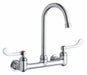 Faucet Wall Mt 5 Spout 4 Handle