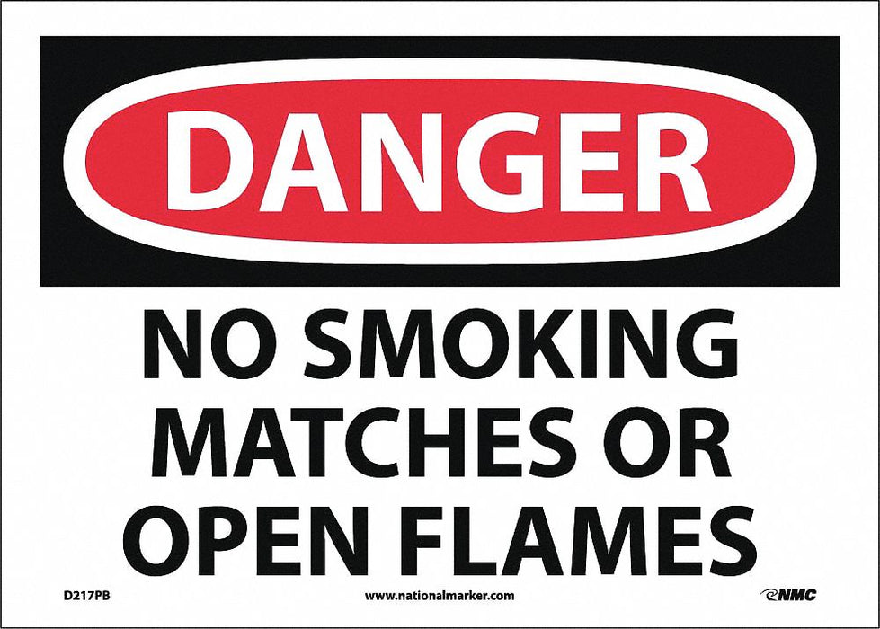 Danger No Smoking Matches Or Open Flames