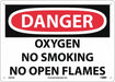 Hang Tag Danger Oxygen No Smoking