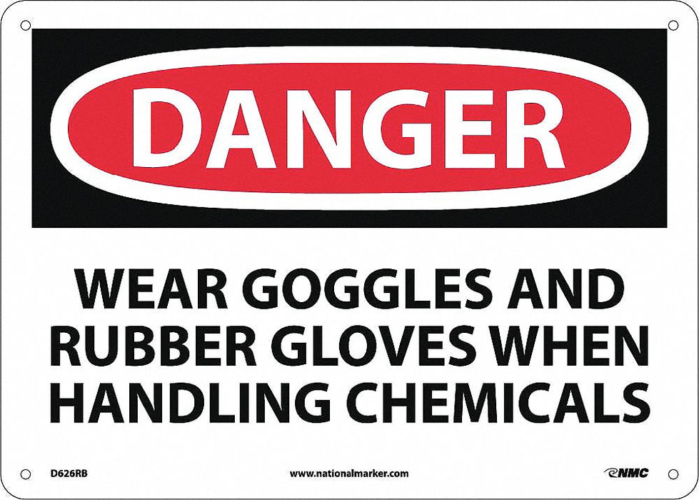 Sign Danger Wear Ppe When Handling Chem