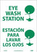 Eye Wash Station Sign - Bilingual