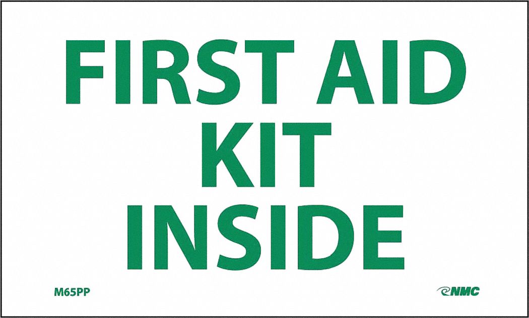 First Aid Kit Inside Label