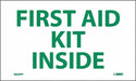 First Aid Kit Inside Label