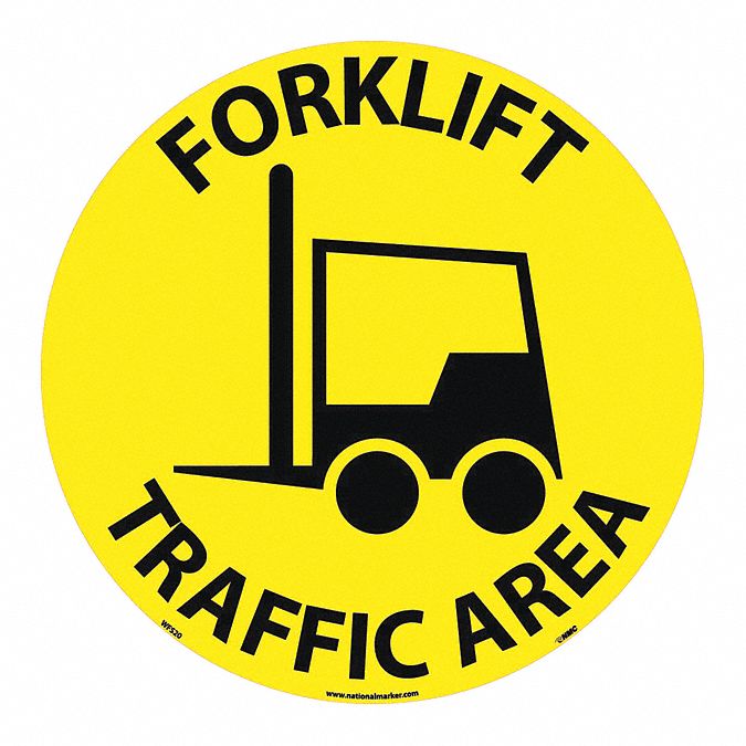 Forklift Traffic Area Walk On Floor Sign