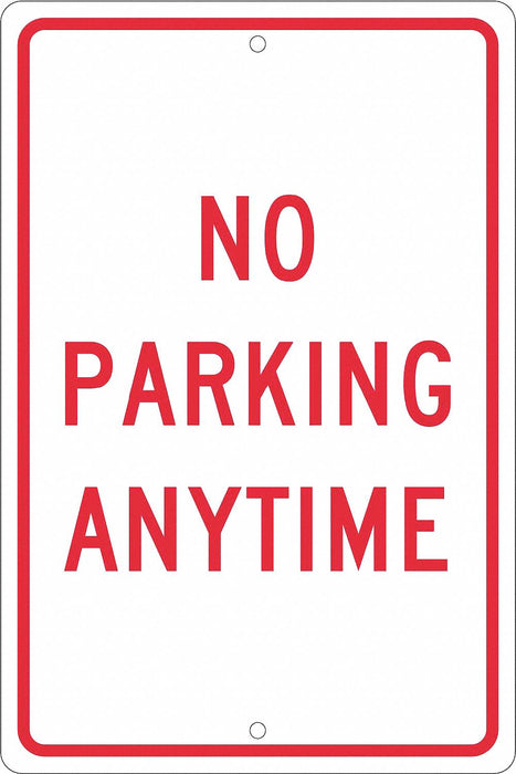 No Parking Anytime Sign