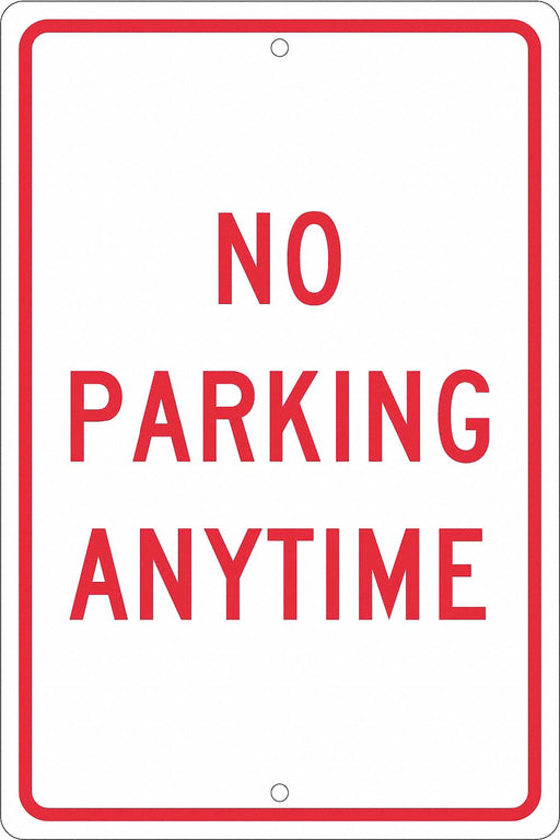 No Parking Anytime Sign