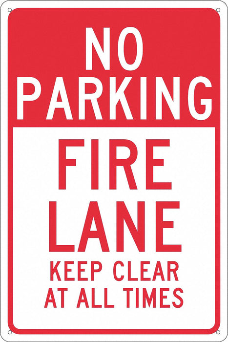 Sign No Parking Fire Lane Keep Clear