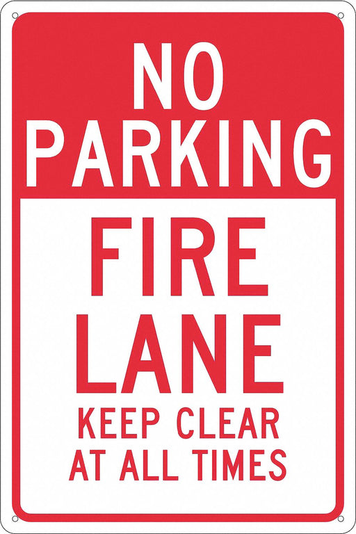 Sign No Parking Fire Lane Keep Clear