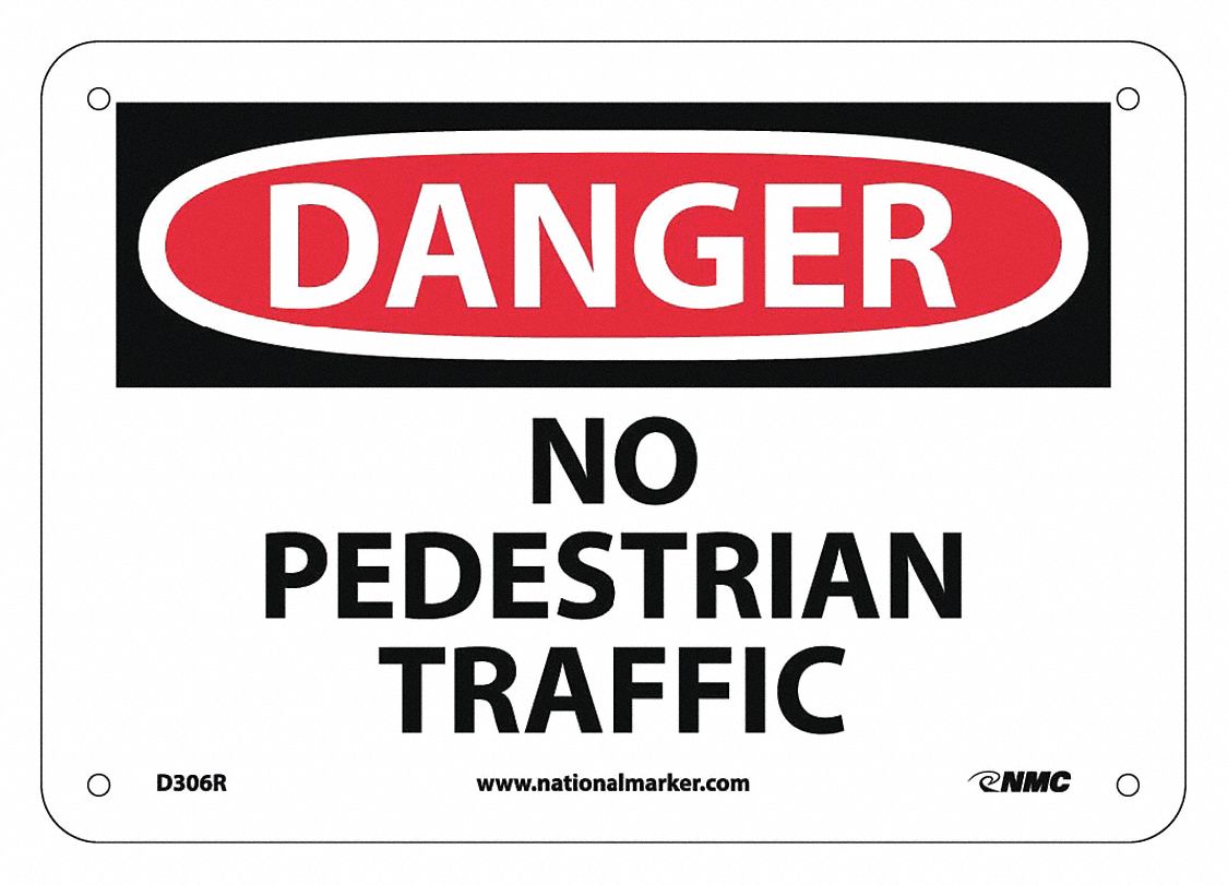 No Pedestrian Traffic Sign