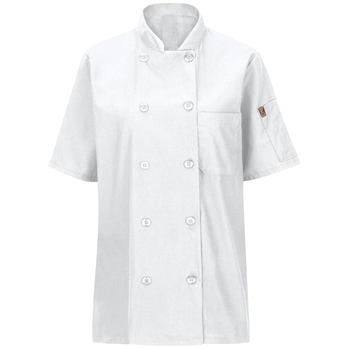 Women's Short Sleeve Chef Coat with OilBlok + MIMIX®