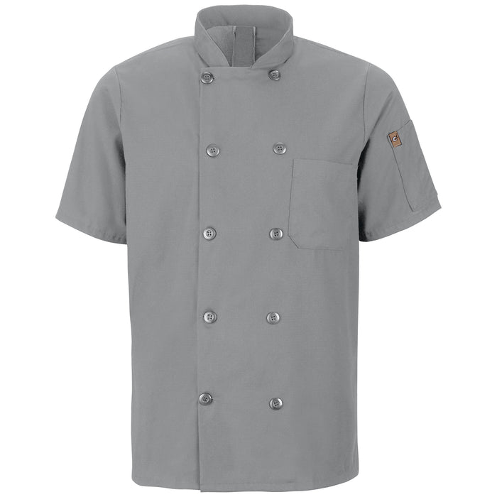 Men's Short Sleeve Chef Coat with OilBlok + MIMIX®